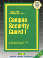 Campus Security Guard I: Passbooks Study Guide