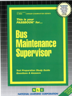Bus Maintenance Supervisor: Passbooks Study Guide