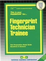 Fingerprint Technician Trainee: Passbooks Study Guide
