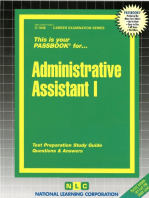 Administrative Assistant I: Passbooks Study Guide
