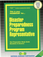Disaster Preparedness Program Representative: Passbooks Study Guide