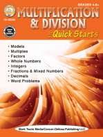 Multiplication & Division Quick Starts Workbook