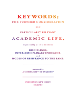 Keywords;: For Further Consideration and Particularly Relevant to Academic Life, &c.