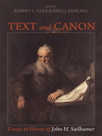 Text and Canon: Essays in Honor of John H. Sailhamer