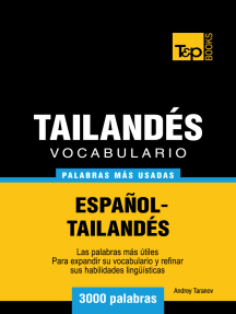 Lea Vocabulario Espanol Tailandes 9000 Palabras Mas Usadas De Andrey Taranov En Linea Libros