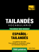 Vocabulario Español-Tailandés: 7000 Palabras Más Usadas