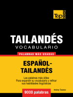 Vocabulario Español-Tailandés: 9000 Palabras Más Usadas