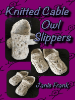 Knitted Cable Owl Slippers