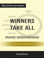 Summary: "Winners Take All: The Elite Charade of Changing the World" by Anand Giridharadas | Discussion Prompts