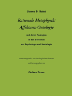 Rationale Metaphysik: Affektanz -Ontologie: und deren Analogien in den Bereichen  der Psychologie und Soziologie