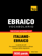 Vocabolario Italiano-Ebraico per studio autodidattico: 9000 parole