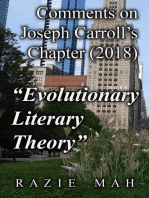 Comments on Joseph Carroll’s Chapter (2018) "Evolutionary Literary Theory"