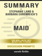 Summary: Stephanie Land & Barbara Ehrenreich's Maid: Hard Work, Low Pay, and a Mother's Will to Survive (Discussion Prompts)