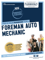 Foreman Auto Mechanic: Passbooks Study Guide