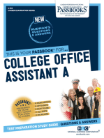 College Office Assistant A: Passbooks Study Guide