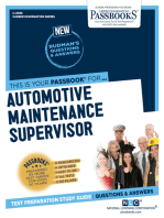Automotive Maintenance Supervisor: Passbooks Study Guide
