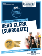 Head Clerk (Surrogate): Passbooks Study Guide