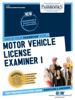 Motor Vehicle License Examiner I: Passbooks Study Guide