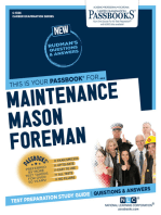 Maintenance Mason Foreman: Passbooks Study Guide