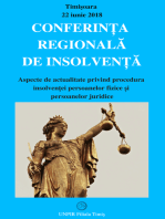 Conferinta Regionala de Insolventa: Aspecte de actualitate privind procedura insolventei persoanelor fizice si persoanelor juridice