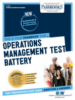 Operations Management Test Battery: Passbooks Study Guide