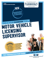 Motor Vehicle Licensing Supervisor: Passbooks Study Guide