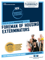 Foreman of Housing Exterminators: Passbooks Study Guide