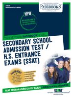 SECONDARY SCHOOL ADMISSIONS TEST / H.S. ENTRANCE EXAMS (SSAT): Passbooks Study Guide