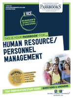 HUMAN RESOURCE/PERSONNEL MANAGEMENT: Passbooks Study Guide