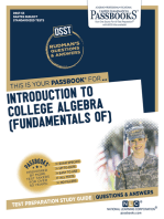 INTRODUCTORY COLLEGE ALGEBRA (FUNDAMENTALS OF): Passbooks Study Guide