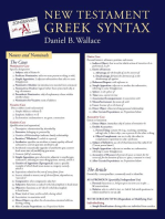 New Testament Greek Syntax Laminated Sheet