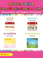 My First Italian Days, Months, Seasons & Time Picture Book with English Translations: Teach & Learn Basic Italian words for Children, #19