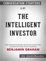 The Intelligent Investor: The Definitive Book on Value Investing. A Book of Practical Counsel by Benjamin Graham | Conversation Starters