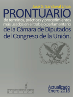 Prontuario de términos, prácticas y procedimientos más usados en el trabajo parlamentario de la Cámara de Diputados del Congreso de la Unión