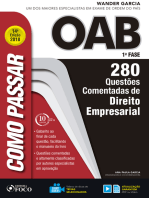 Como passar na OAB 1ª Fase: direito empresarial: 280 questões comentadas