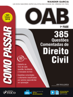 Como passar na OAB 1ª Fase: direito civil: 385 questões comentadas