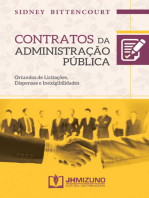 Contratos da Administração Pública: Oriundos de licitações, dispensas e inexigibilidades