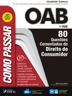 Como passar na OAB 1ª Fase: direito do consumidor: 80 questões comentadas