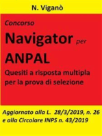 Concorso Navigator per ANPAL. 1360 Quesiti per la prova selettiva: Aggiornato alla L. 26/2019 e alla Circolare INPS n. 43 del 20 marzo 2019