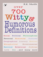 Over 700 Witty & Humorous definitions: Ways to live happily