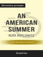 Summary: "An American Summer: Love and Death in Chicago" by Alex Kotlowitz | Discussion Prompts