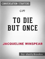 To Die but Once: A Maisie Dobbs Novel​​​​​​​ by Jacqueline Winspear | Conversation Starters