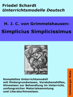 Simplicius Simplicissimus. Unterrichtsmodell und Unterrichtsvorbereitungen. Unterrichtsmaterial und komplette Stundenmodelle für den Deutschunterricht.