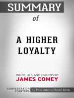 Summary of A Higher Loyalty: Truth, Lies, and Leadership | Conversation Starters