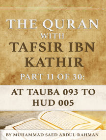 Read The Quran With Tafsir Ibn Kathir Part 11 Of 30 At Tauba 093 To Hud 005 Online Muhammad Abdul Rahman Books