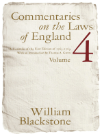 Commentaries on the Laws of England, Volume 4: A Facsimile of the First Edition of 1765-1769