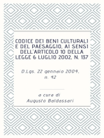 Codice dei beni culturali e del paesaggio, ai sensi dell'articolo 10 della legge 6 luglio 2002, n. 137