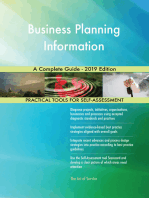 Business Planning Information A Complete Guide - 2019 Edition