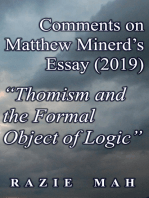 Comments on Matthew Minerd’s Essay (2019) "Thomism and the Formal Object of Logic"