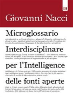 Microglossario Interdisciplinare per l’Intelligence delle Fonti Aperte